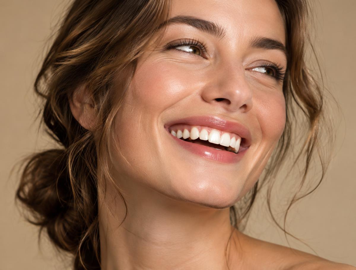Sonrisa natural y luminosa (imagen ilustrativa, no corresponde a un paciente)